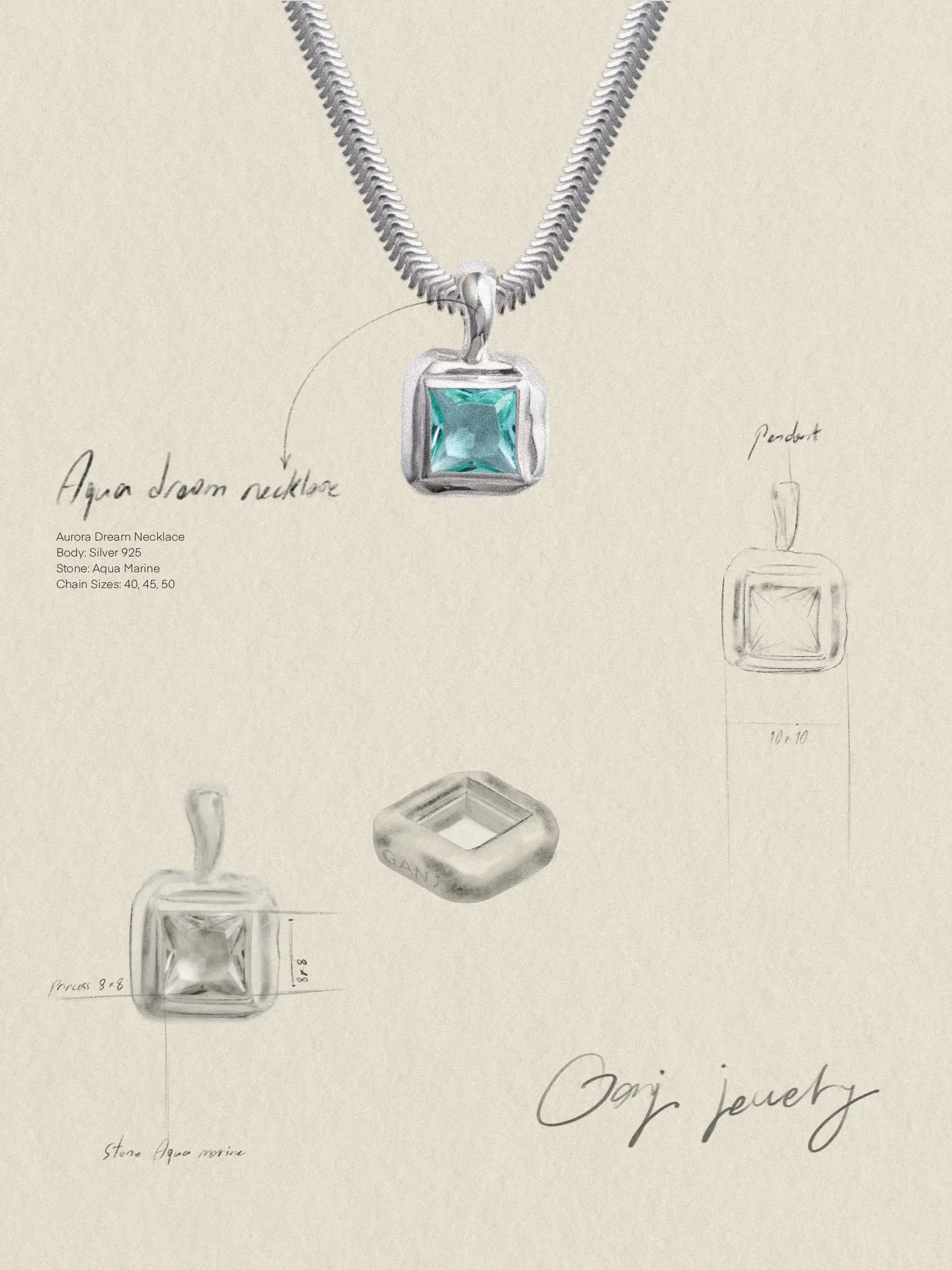 AquaDream Necklace Silver 8